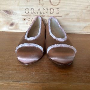 Stuart Weitzman pink satin ballet flats size 7 1/2